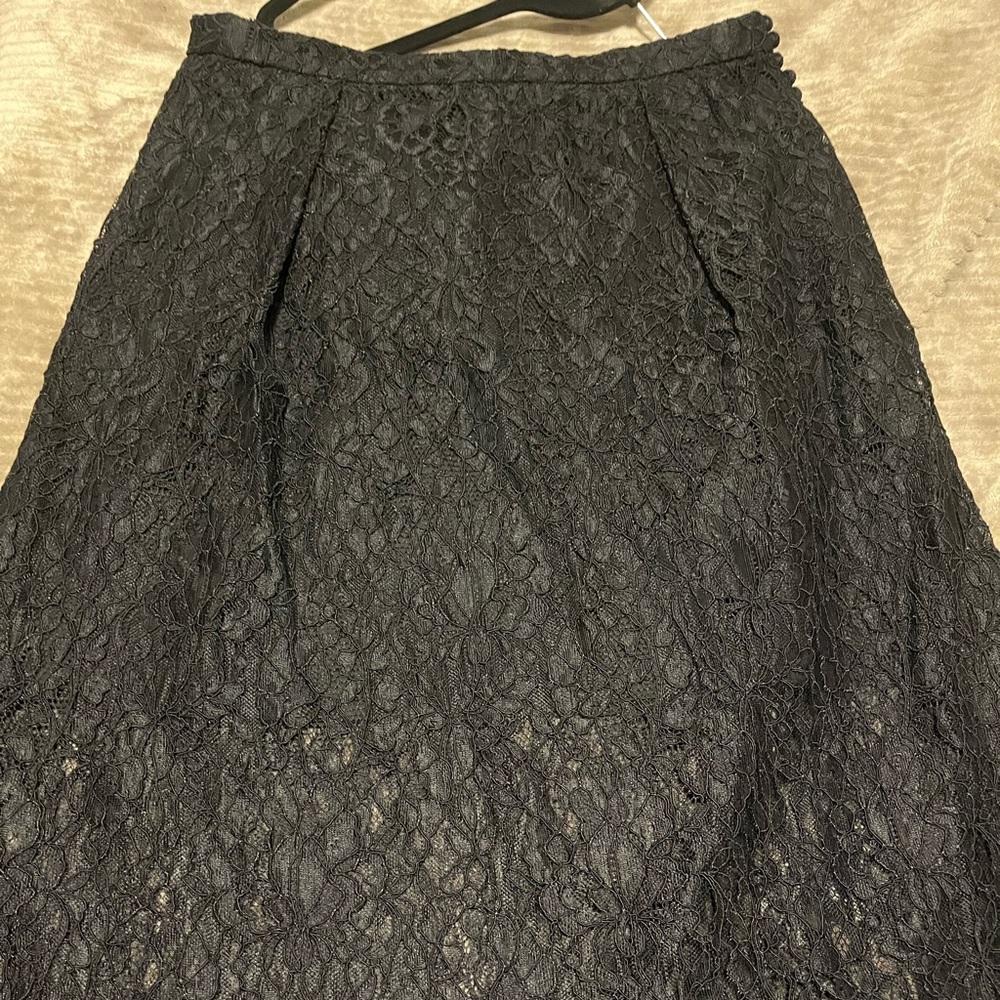 Lewit Black Lace A-Line Skirt